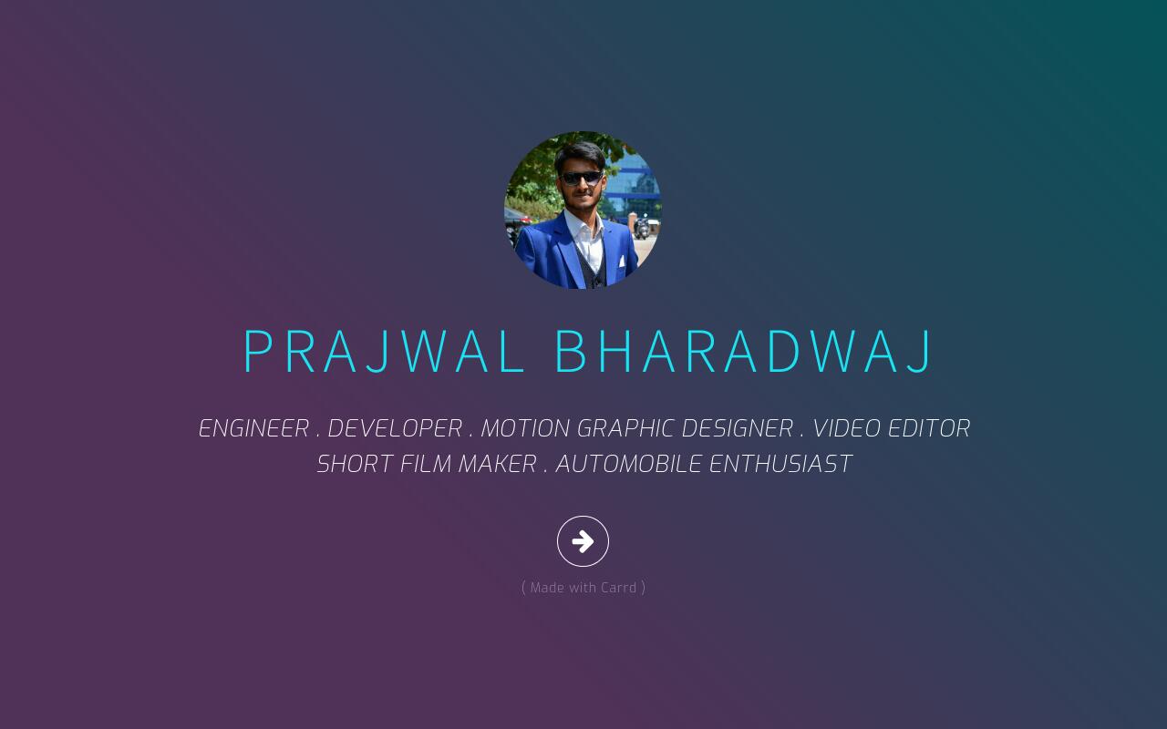 Carrd profile picture for @prajwal